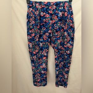 Anthropologie Elevenses Crop Trousers - Floral Print - Size 12